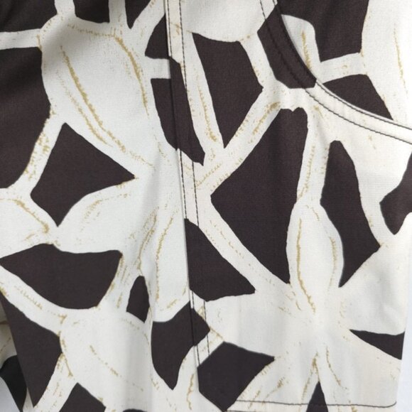 NWT DIANE von FURSTENBERG SILK Blend Capri Floral Giraffe Print Pants Size 10 - Picture 11 of 13